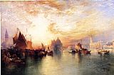 Thomas Moran Canvas Paintings - Venice, from near San Giorgio
